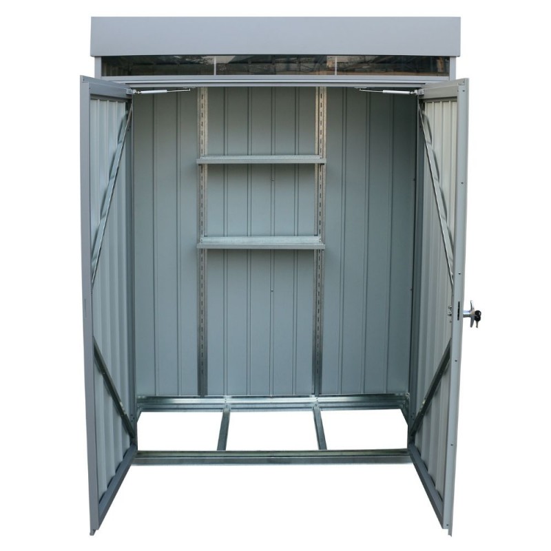 Armadio ripostiglio da esterno in metallo 161,5x69,5x180 cm a due porte -  Costa Box