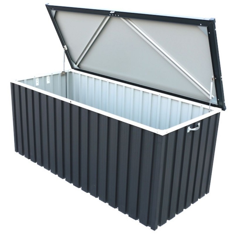 Baule Porta Attrezzi in Metallo 770 litri colore antracite da esterno panca  box in acciaio zincato - Costa Box