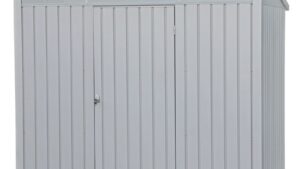 Casetta in Metallo una porta 209x249x231 cm colore grigio ripostiglio da esterno resistente